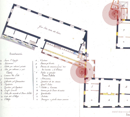 Pianta storica della Palazzina dei Mulini
