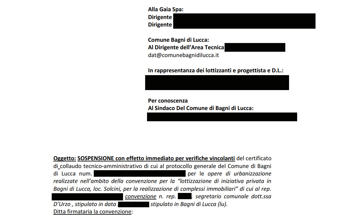 Ricostruzione amministrativa di convenzione urbanistica e collaudo