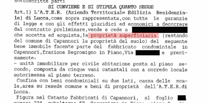 Estratto el titolo originario
